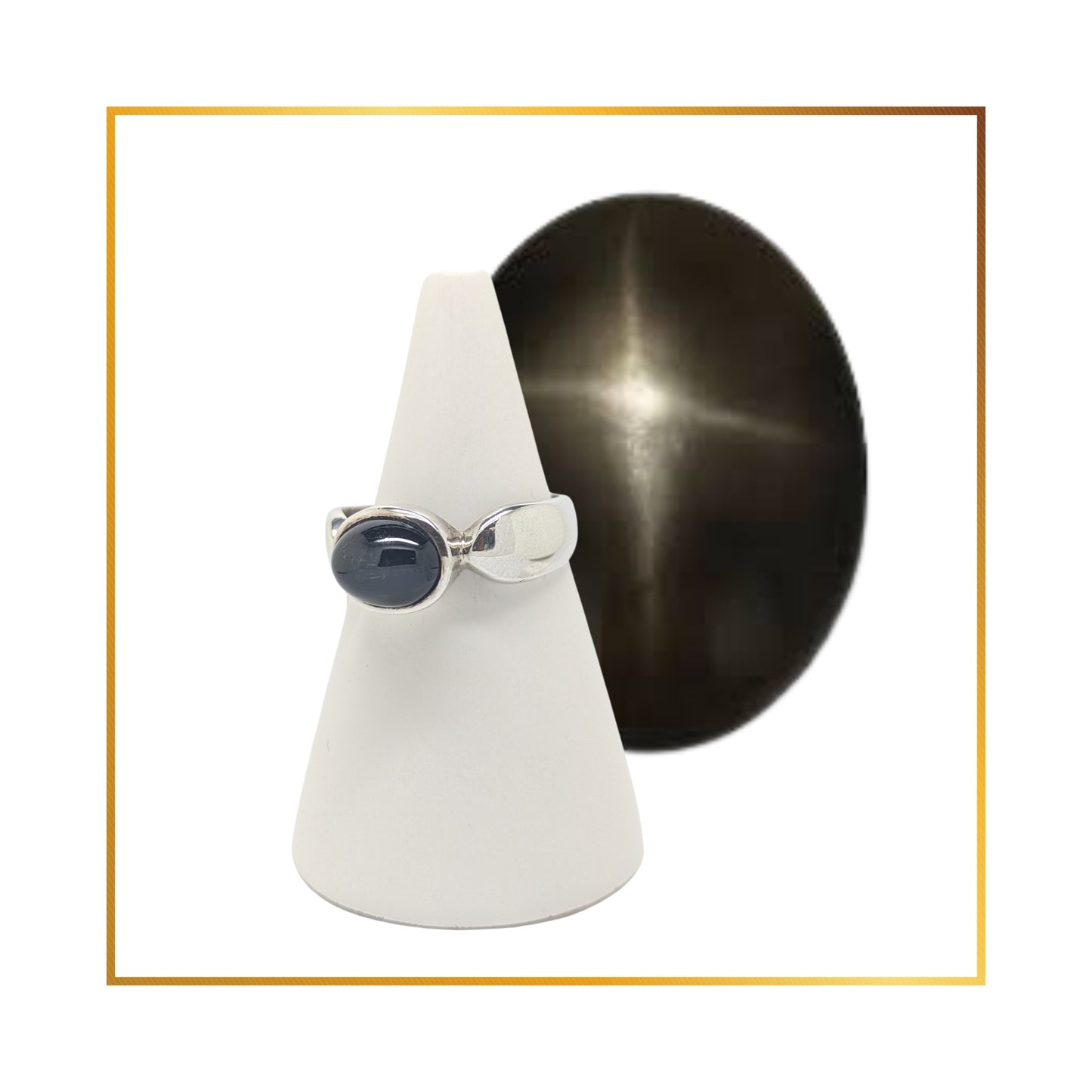 Bague Diopside Étoilé