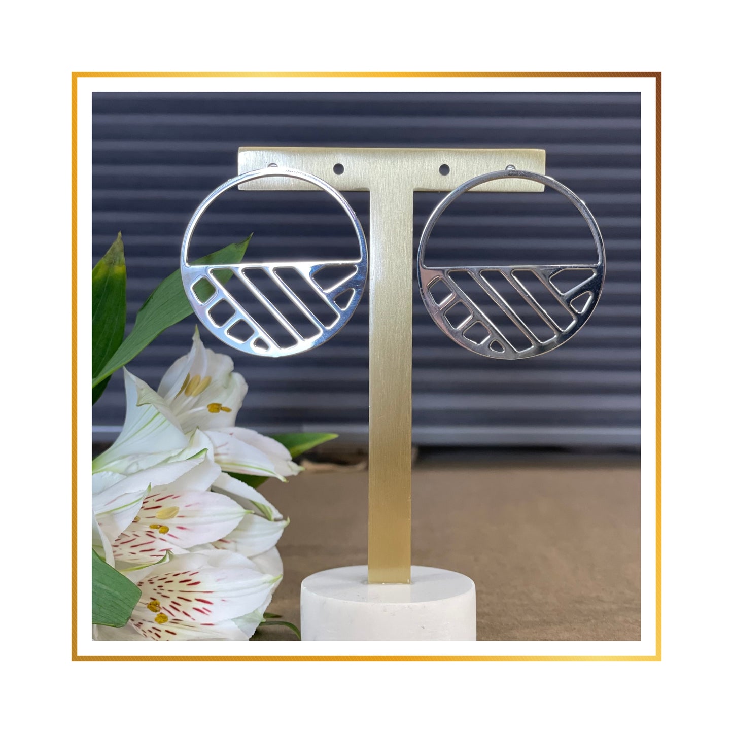 Boucle d’oreille Georgette Créole ruban