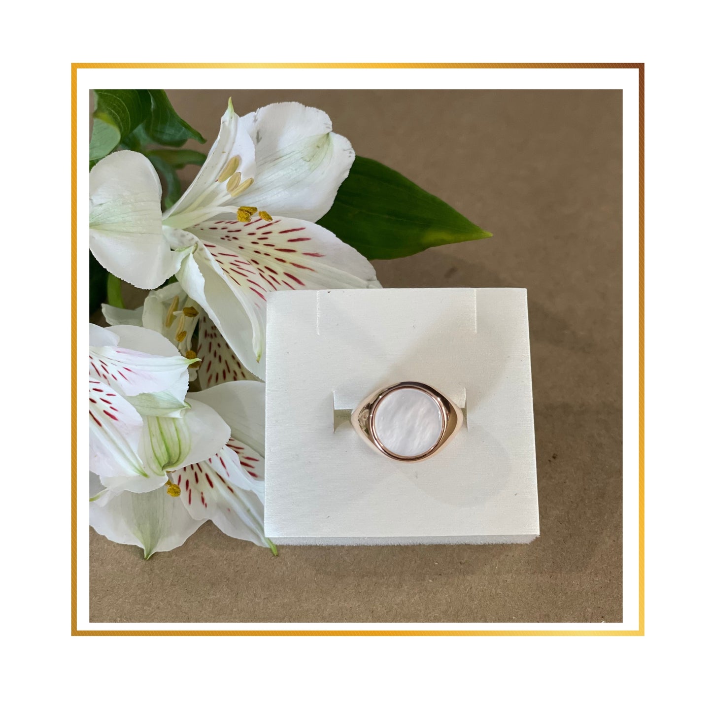 Bague Bronzallure Nacre de perle