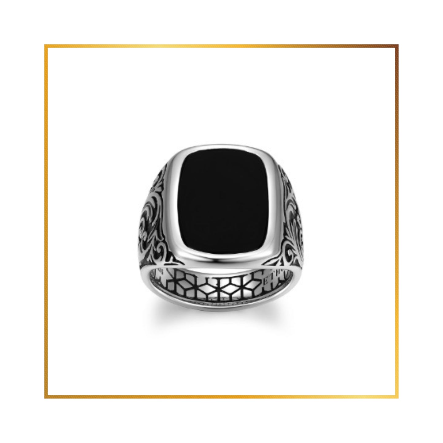 Bague Ethos Chevalière Agathe Noir