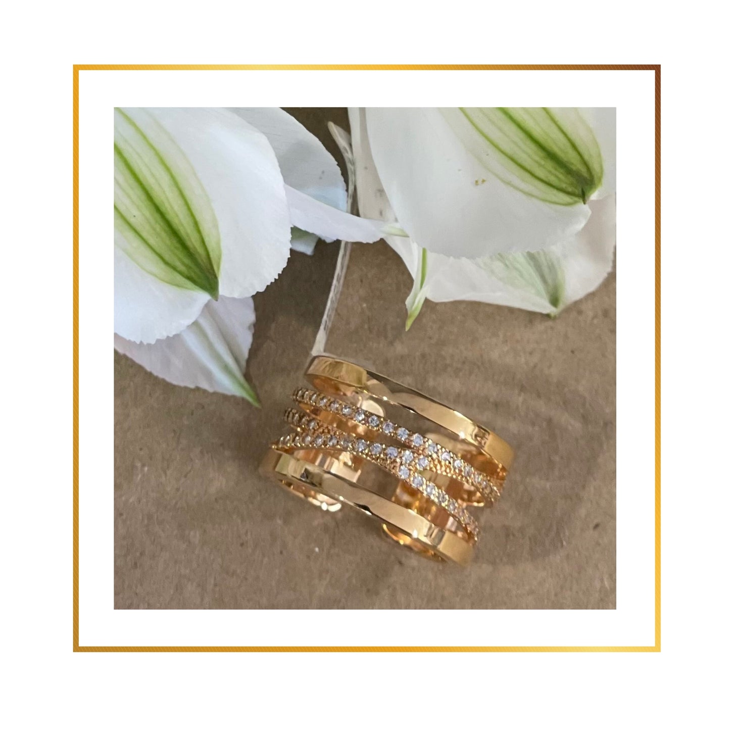 Bague Georgette précieuse 12mm Liens
