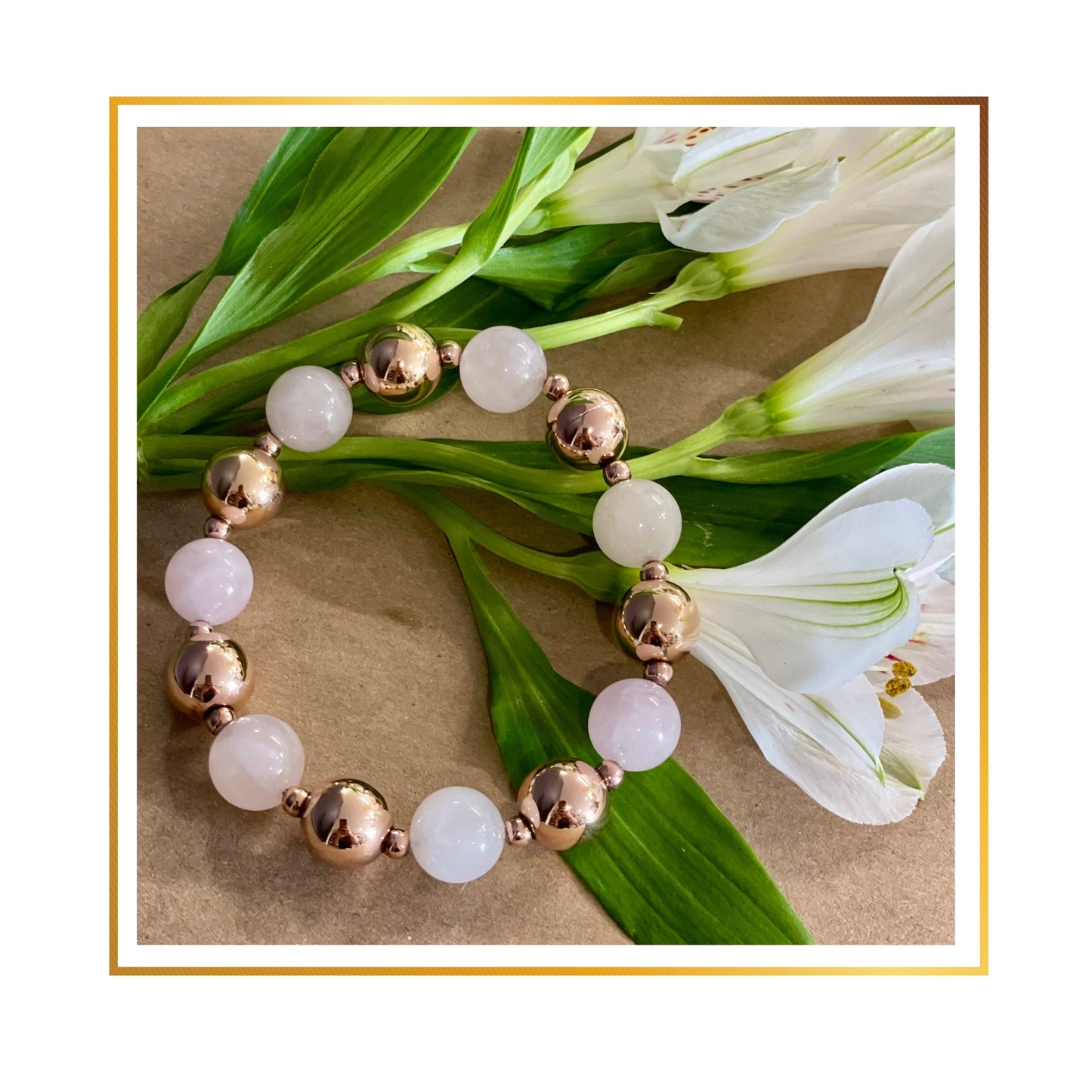 Bracelet Bronzallure quartz rose