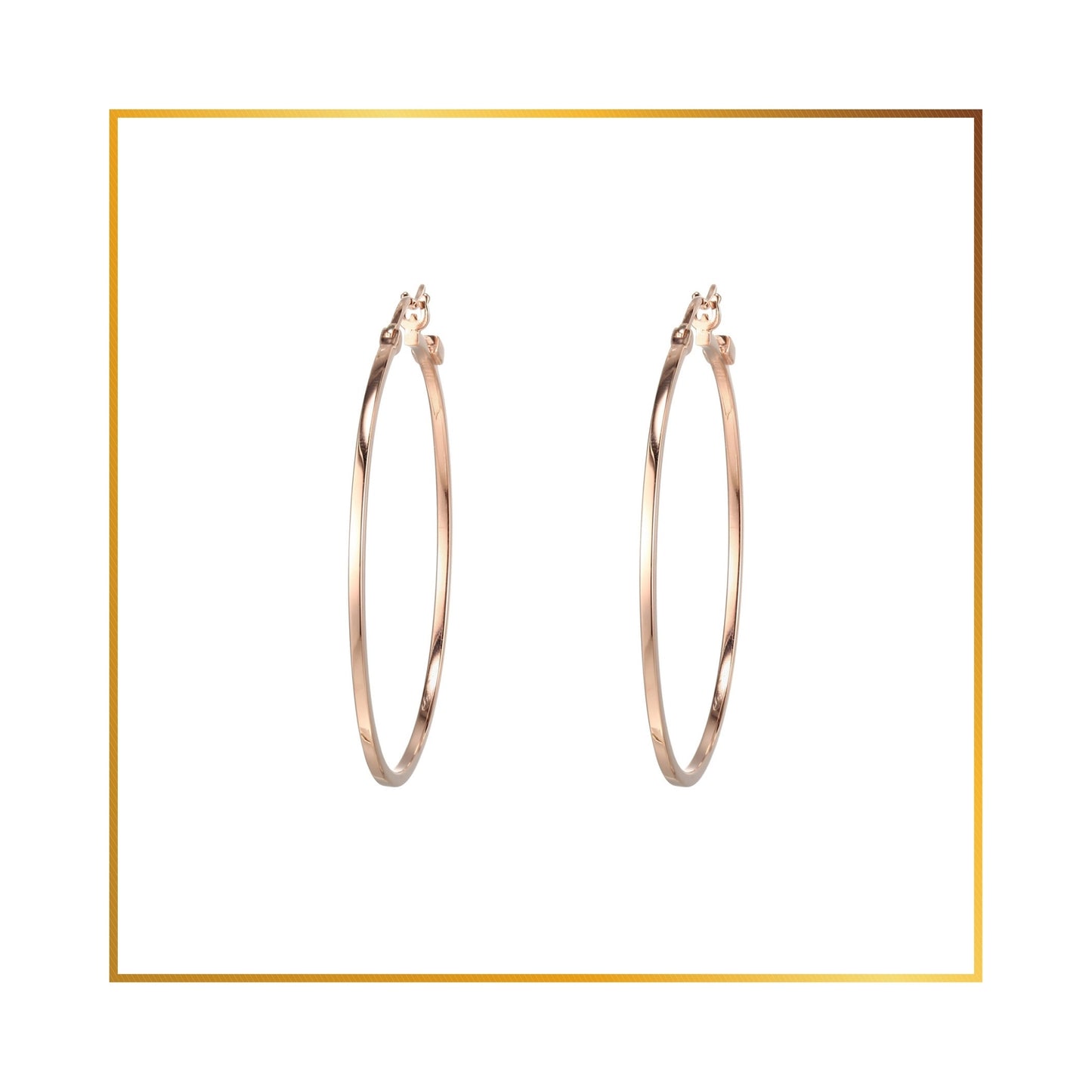 Boucle d'oreille Elle uni rose gold 45mm