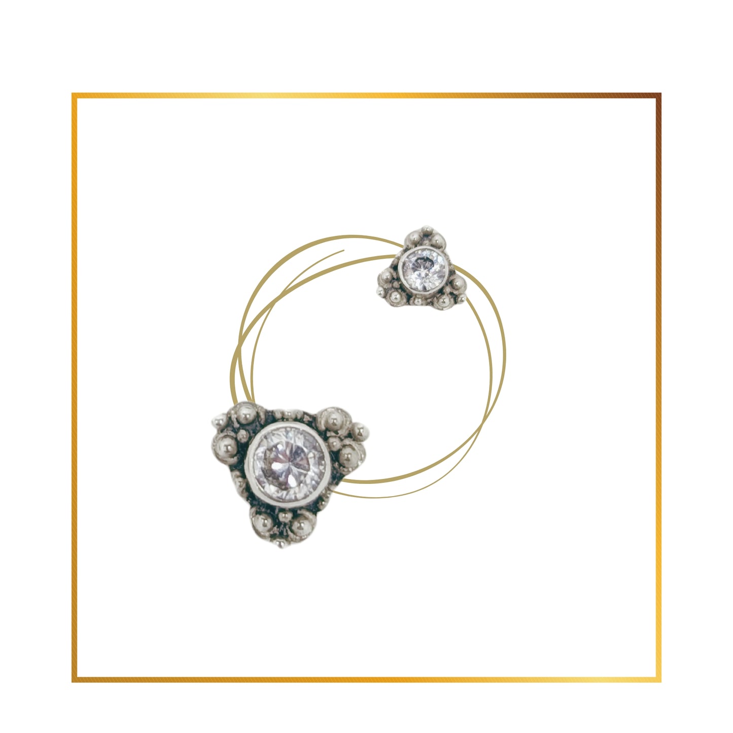 Boucle d’oreille Zircon blanc