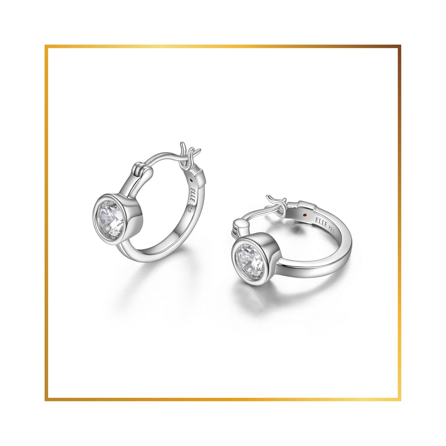 Boucle d'oreille Elle Anneau cubic 6mm clos