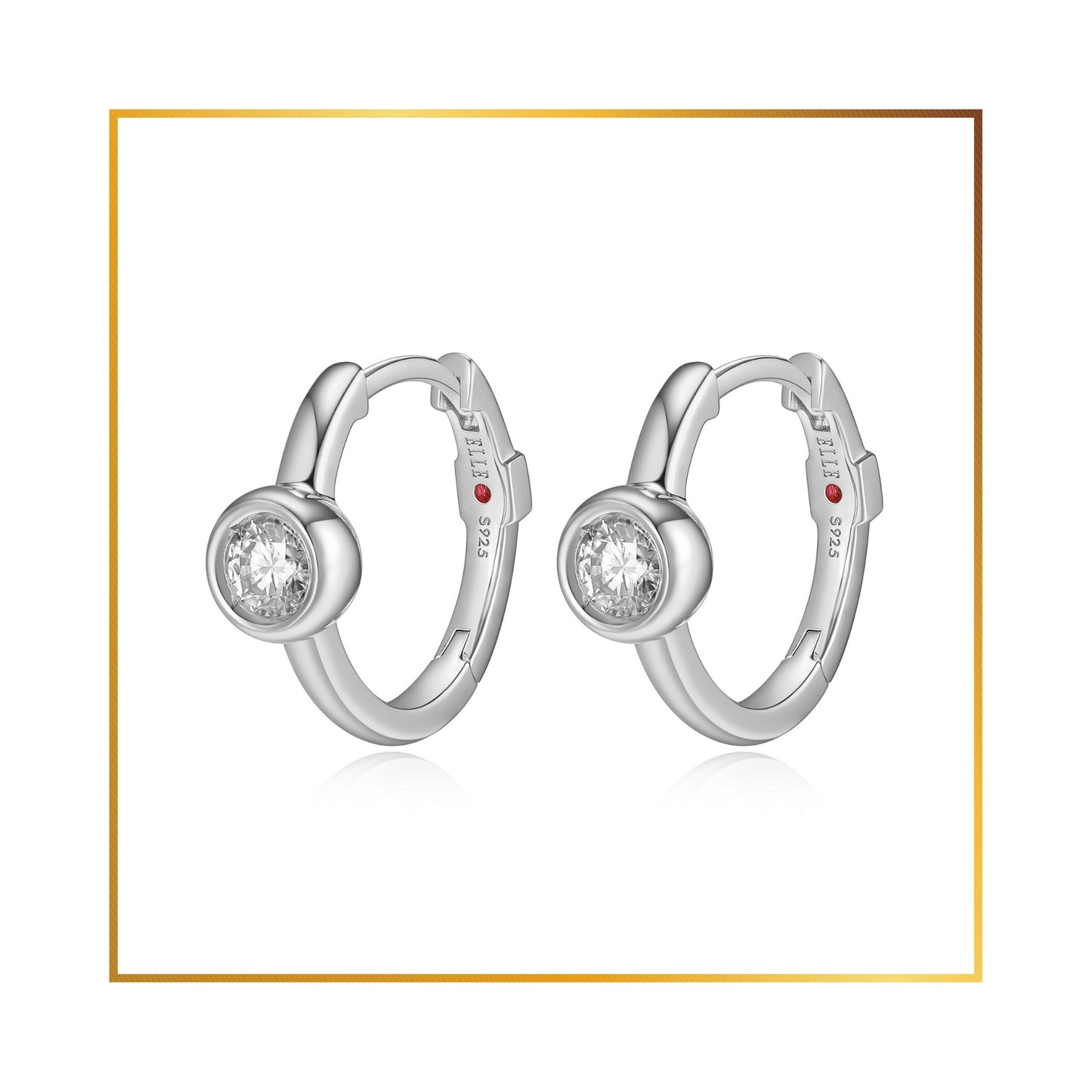 Boucle d'oreille Elle cubics 4mm