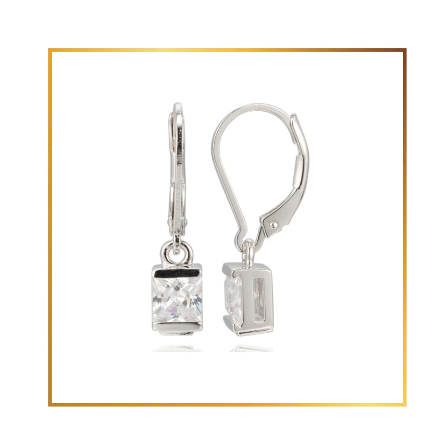 Boucle d'oreille Elle pendante cubic