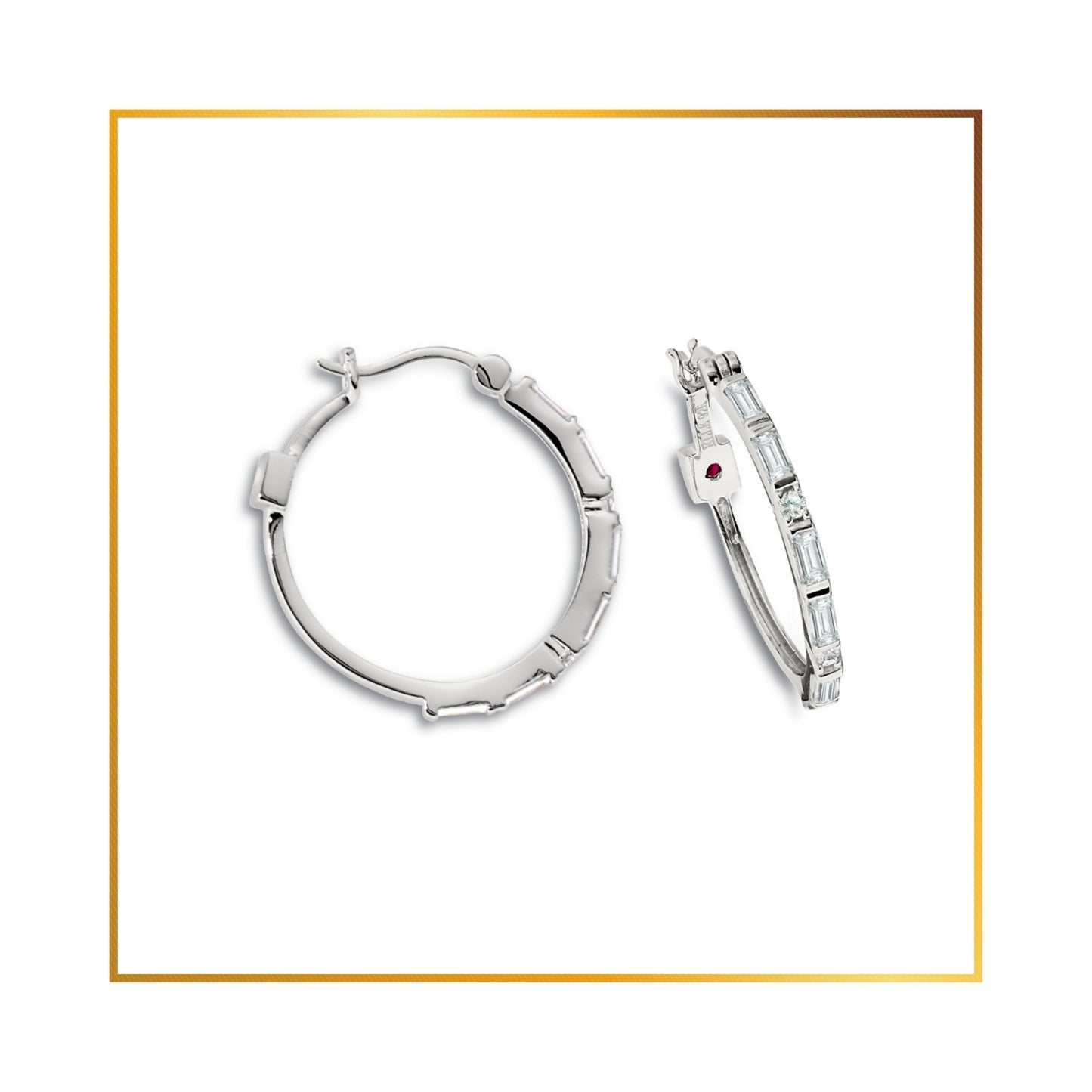 Boucle d'oreille Elle Anneau cubics