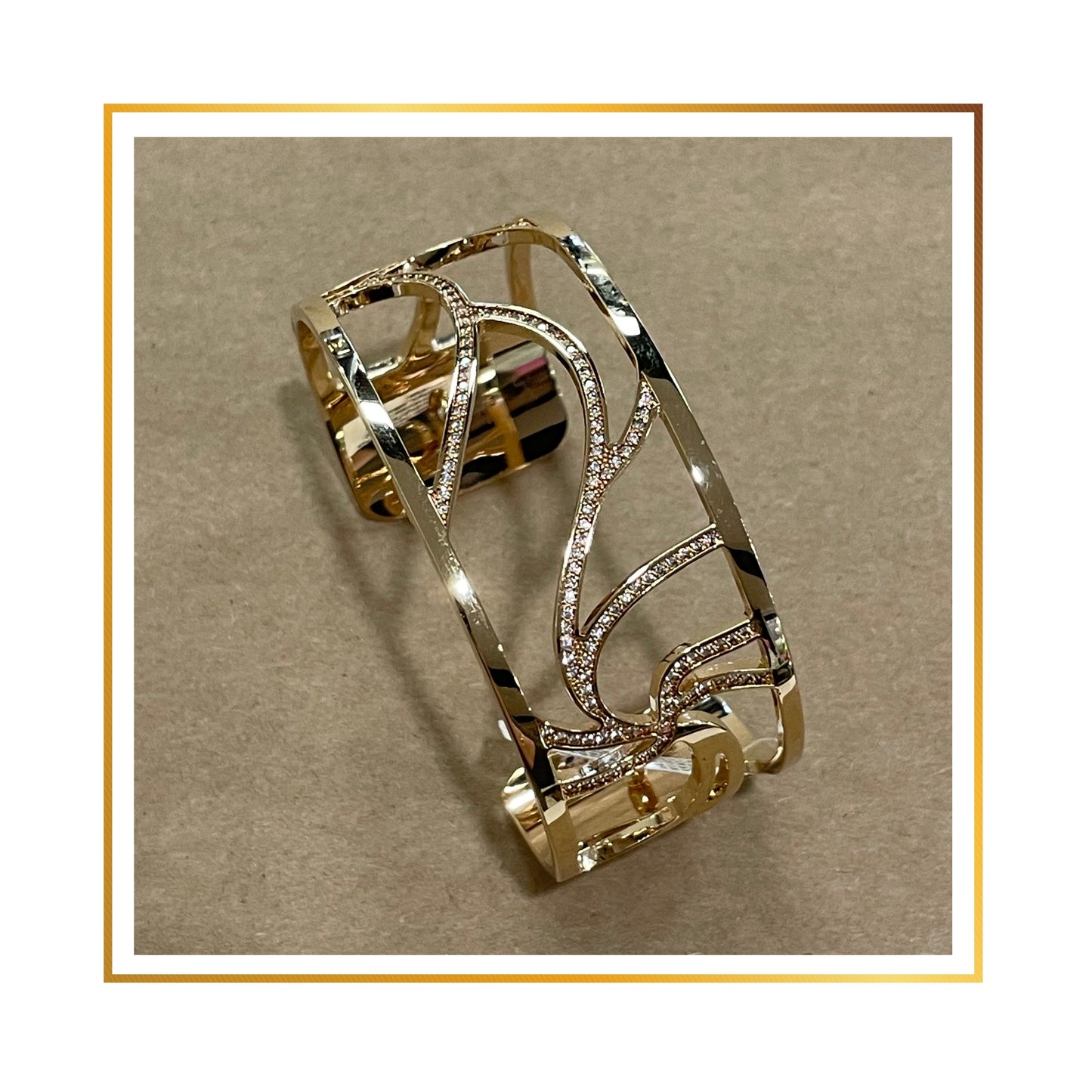 Bracelet Georgette Précieuse Gold Florale 25mm