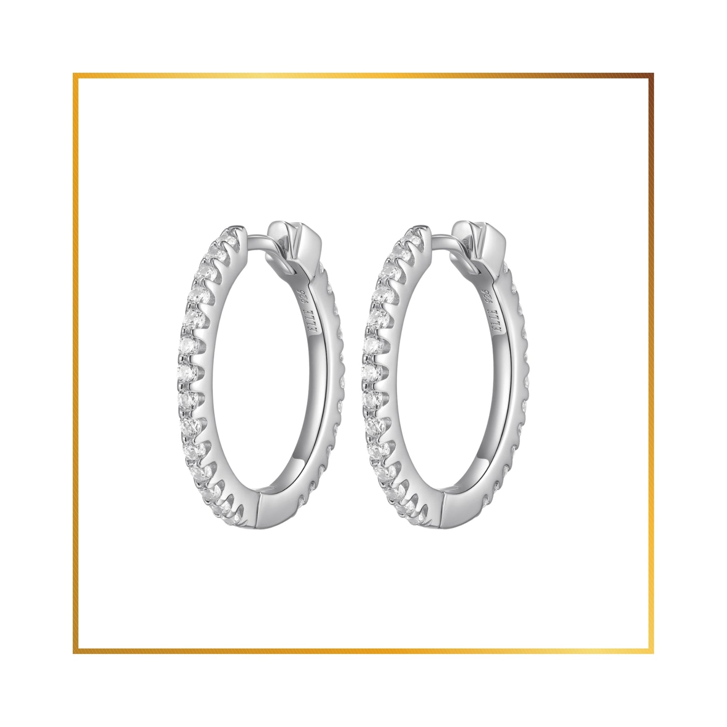 Boucle d'oreille Elle huggies cubics 20mm