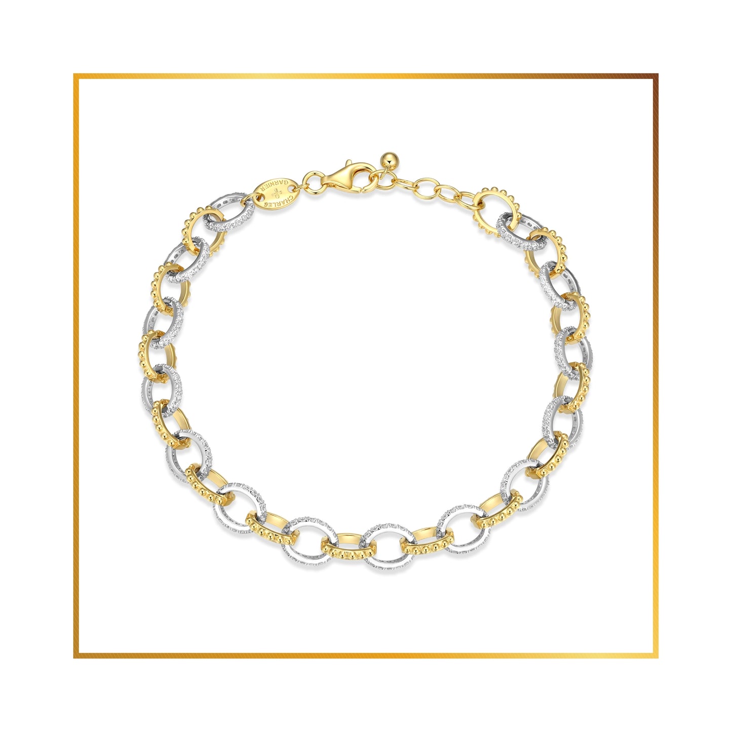 Bracelet maillon fancy cubics