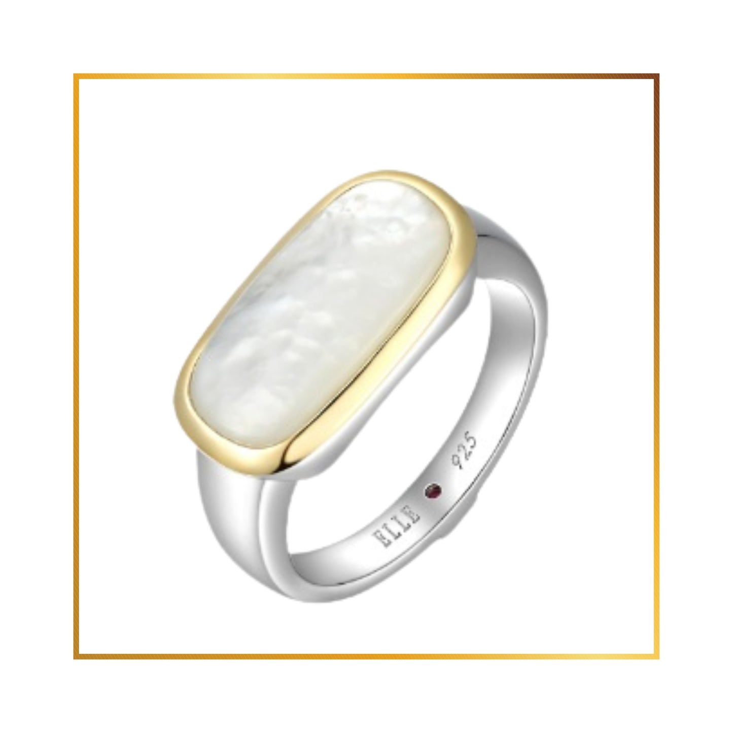Bague Elle Nacre de Perle Rectangle