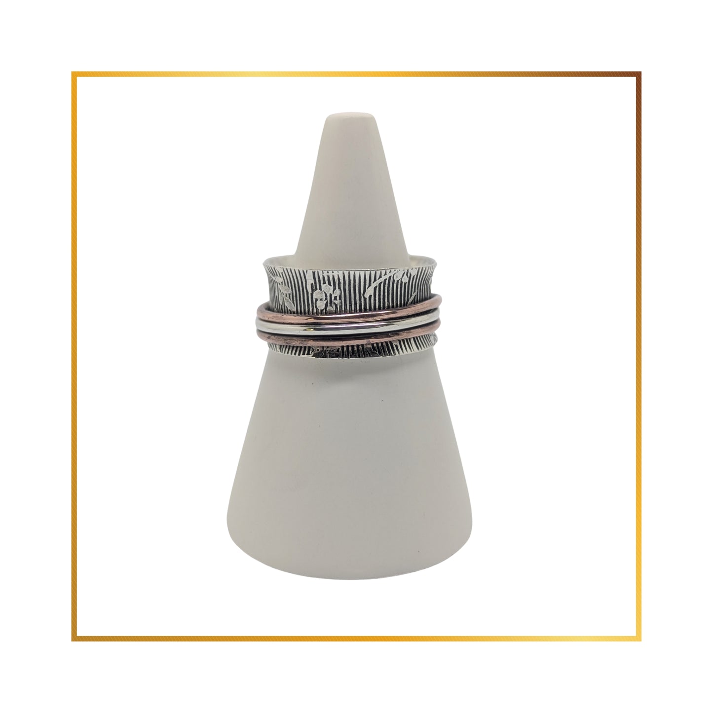 Bague de Méditation Imprimé feuilles