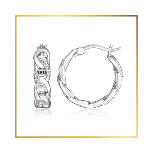 Boucle d'oreille Elle chaine cubics