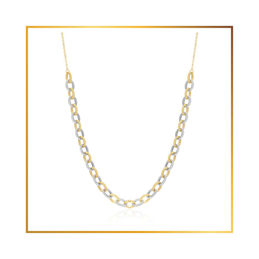 Chaine rolo maillon fancy cubic