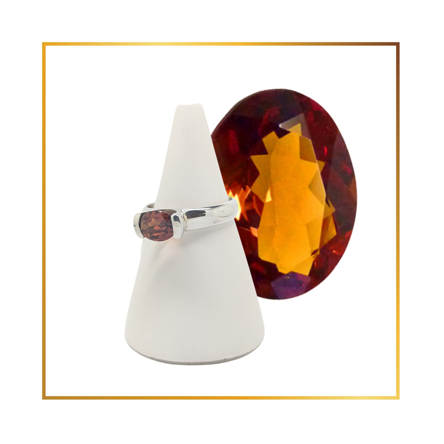 Bague Grenat Hessonite
