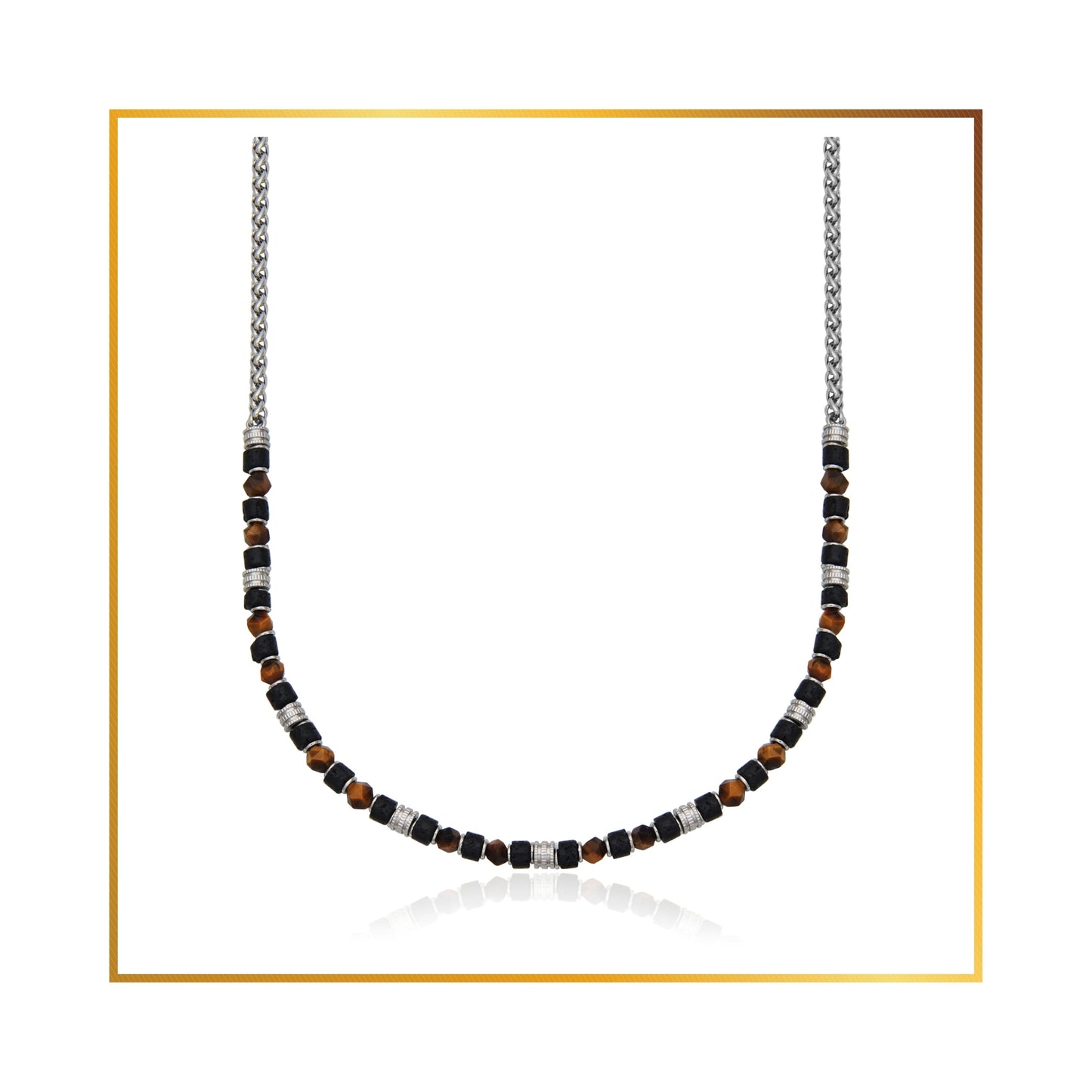 Chaine collier homme en acier Steelx