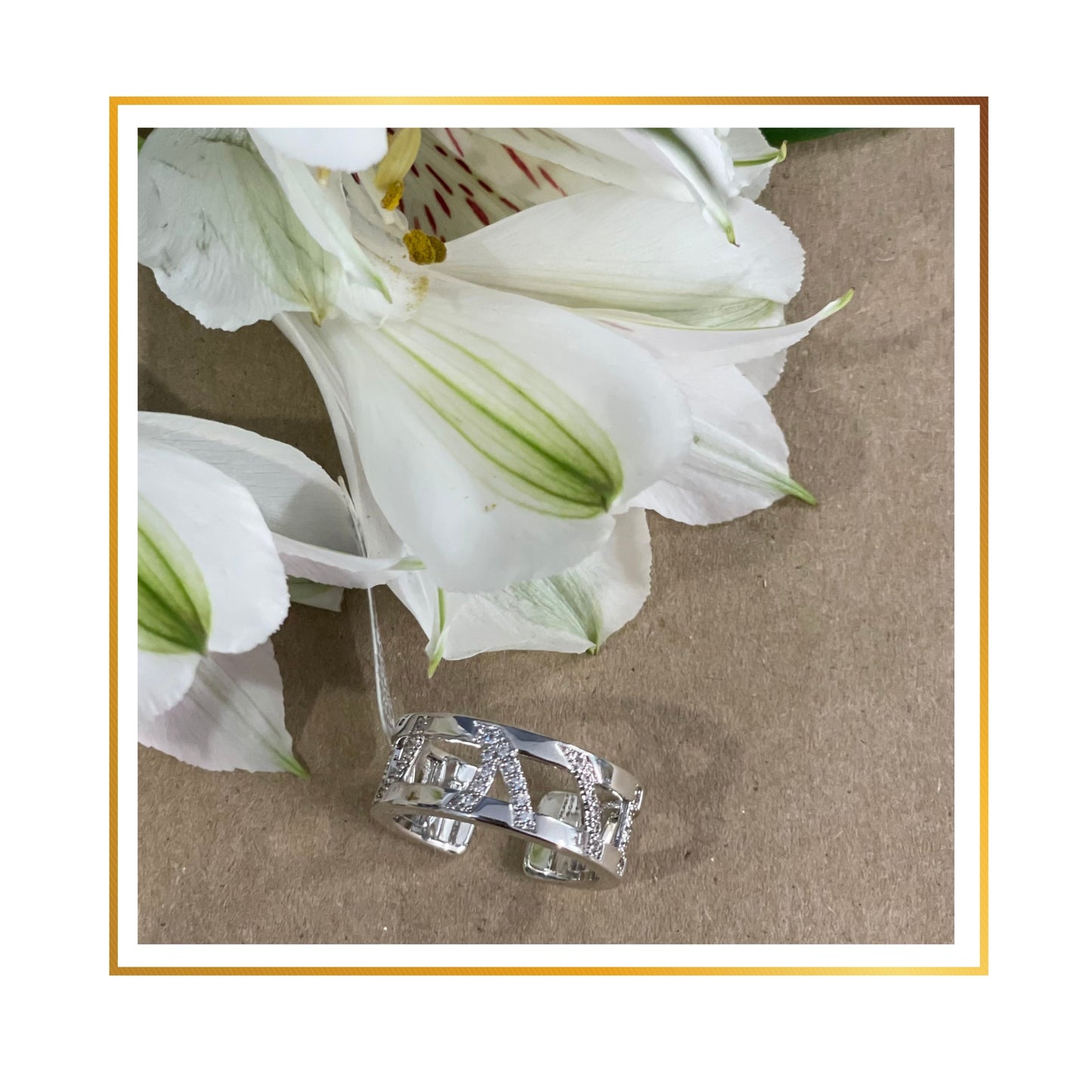 Bague Georgette précieuse 8mm perroquet