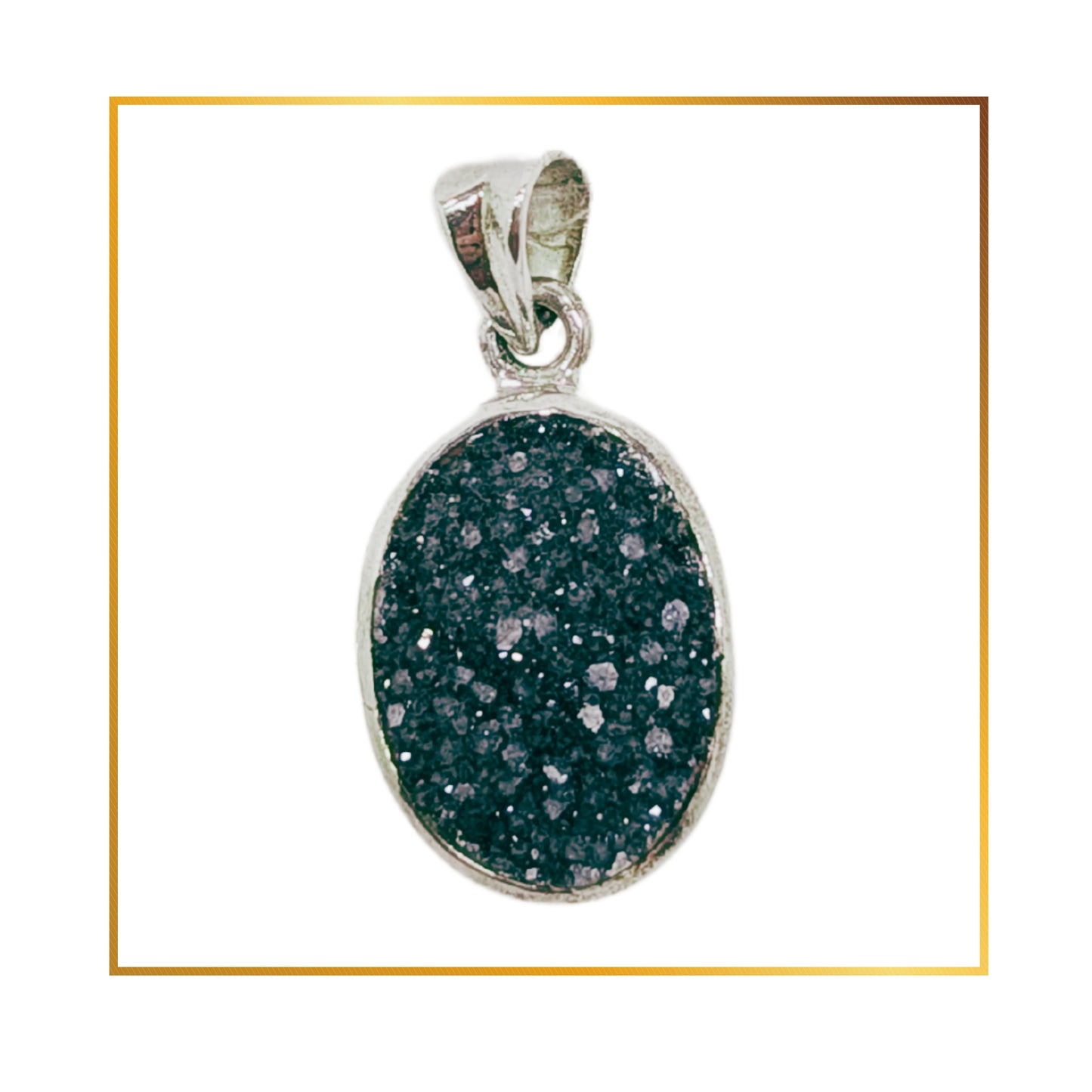 Pendentif Druze Quartz Grise