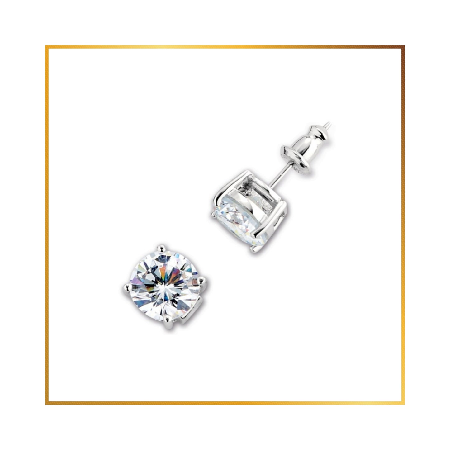 Boucle d'oreille Elle Cubic 8mm