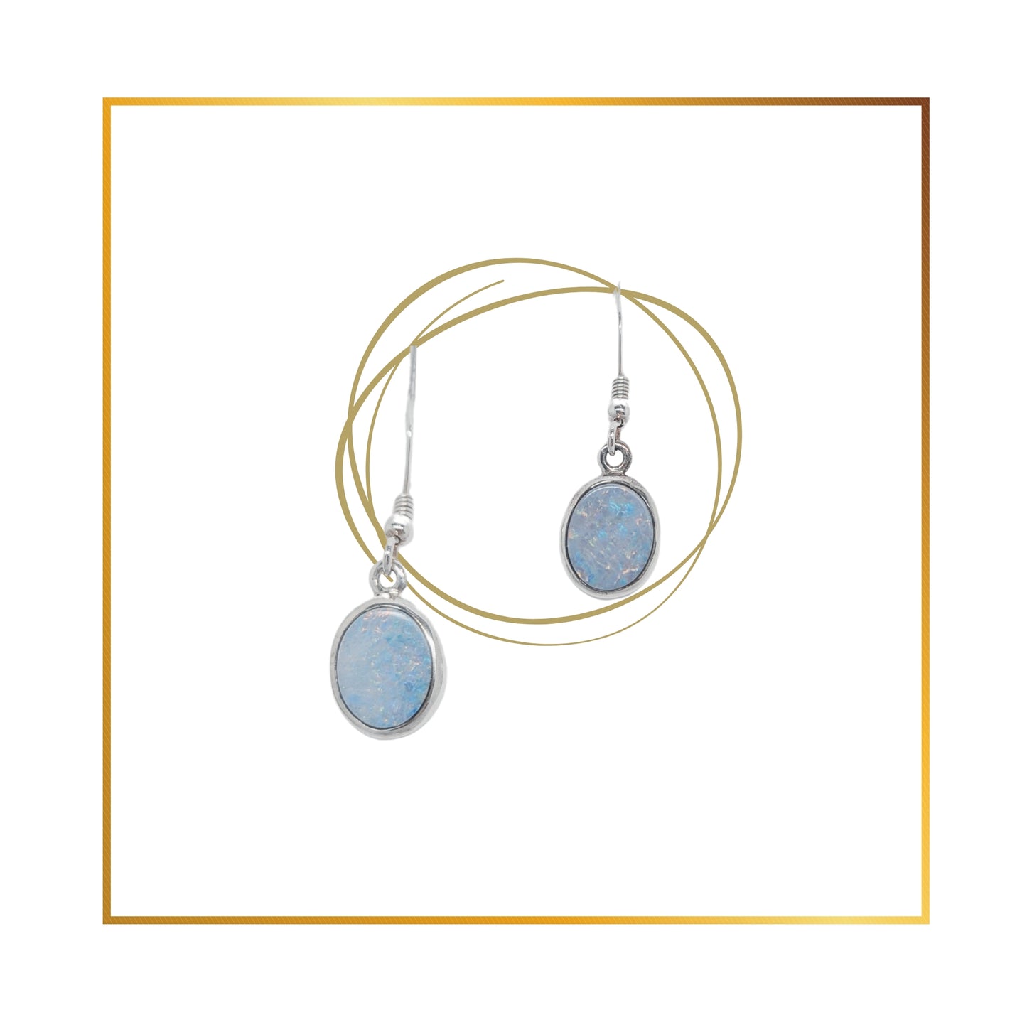 Boucle d’oreille Opale doublet