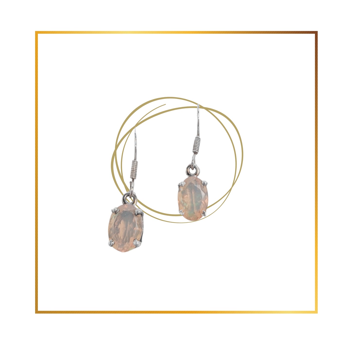 Boucle d’oreille Opale de feu