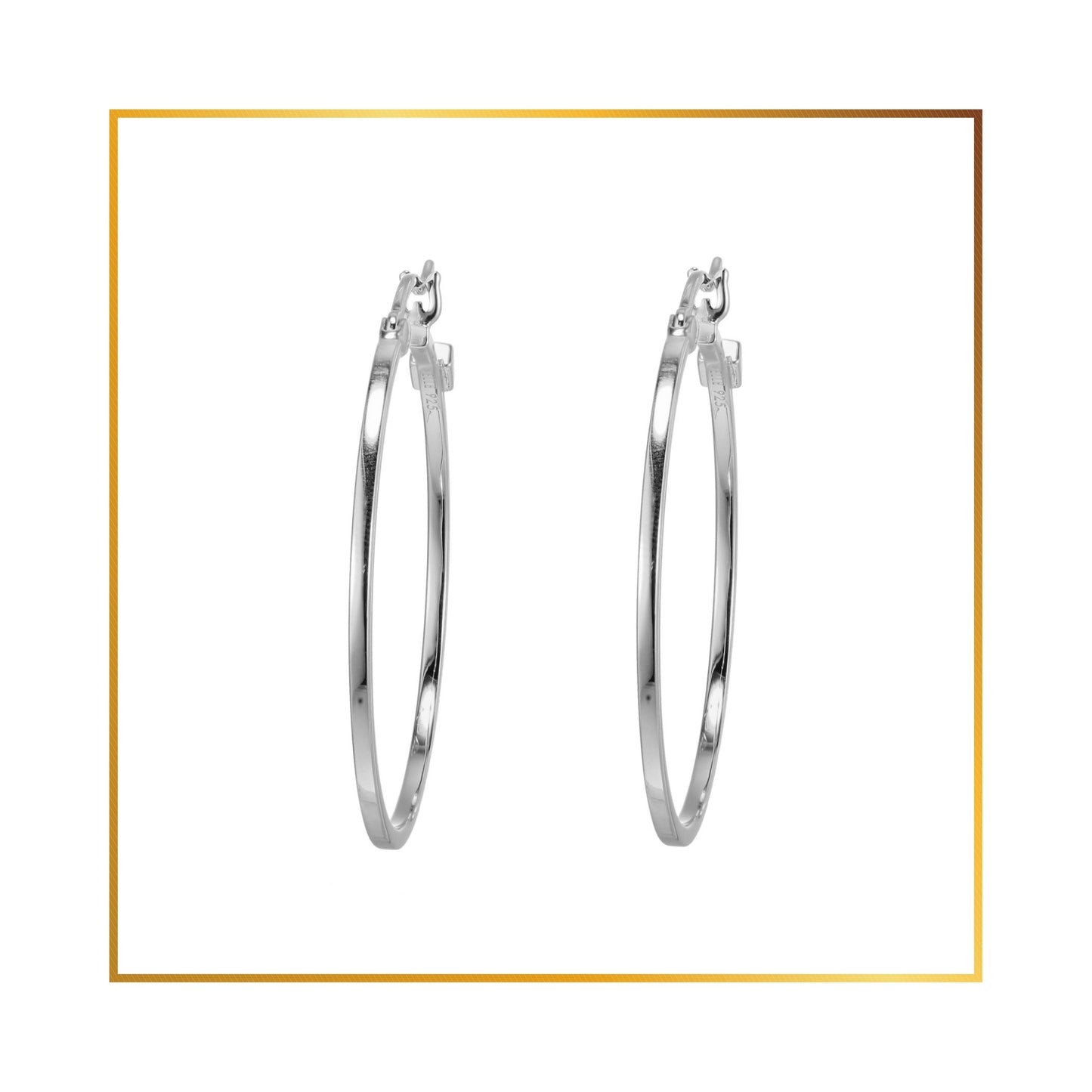 Boucle d'oreille Elle anneau uni 45mm