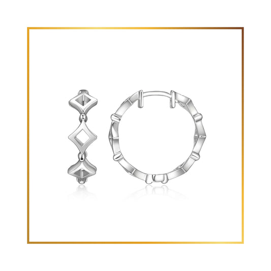 Boucle d'oreille Elle Huggies losange