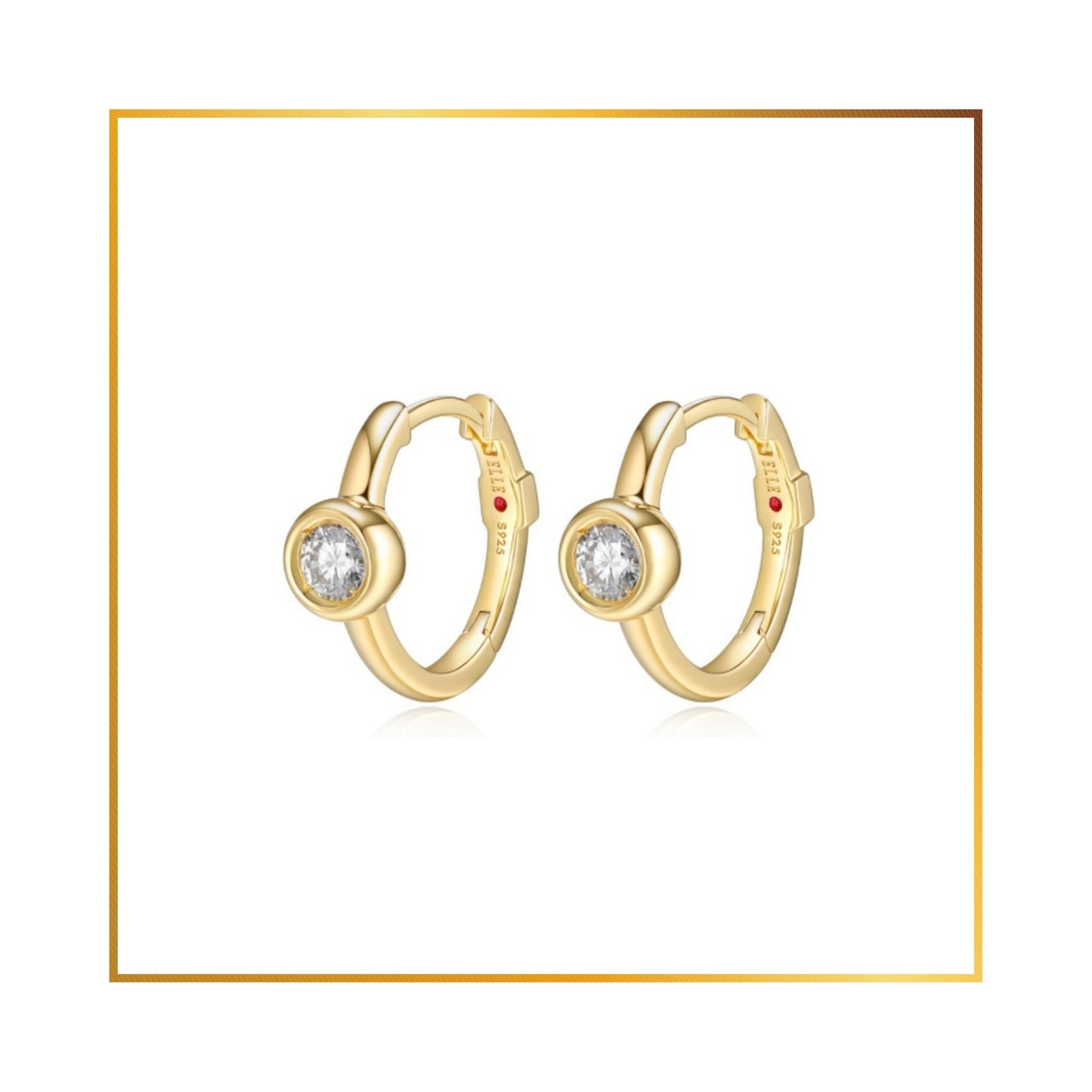 Boucle d'oreille Elle Gold cubics
