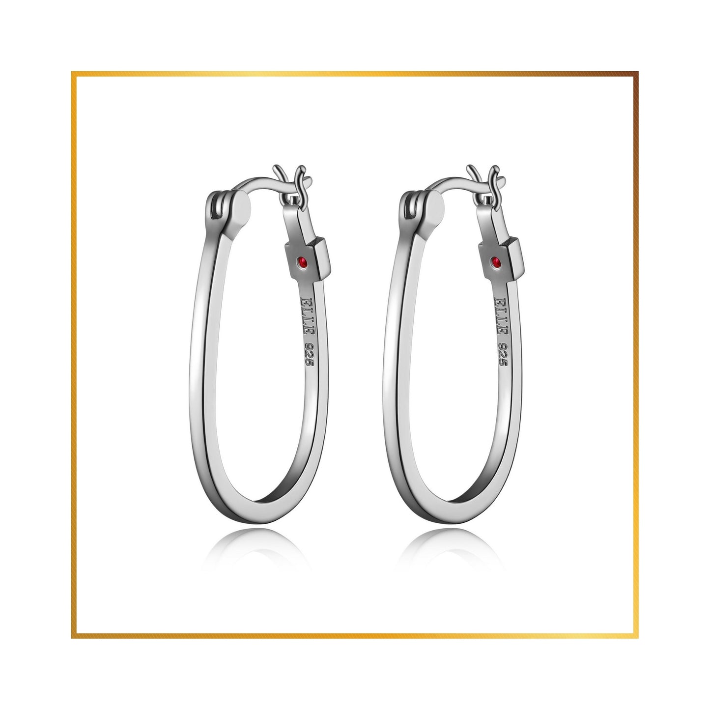 Boucle d'oreille Elle Anneau ovale uni