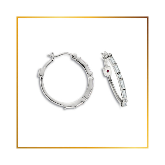 Boucle d'oreille Elle Anneau cubics
