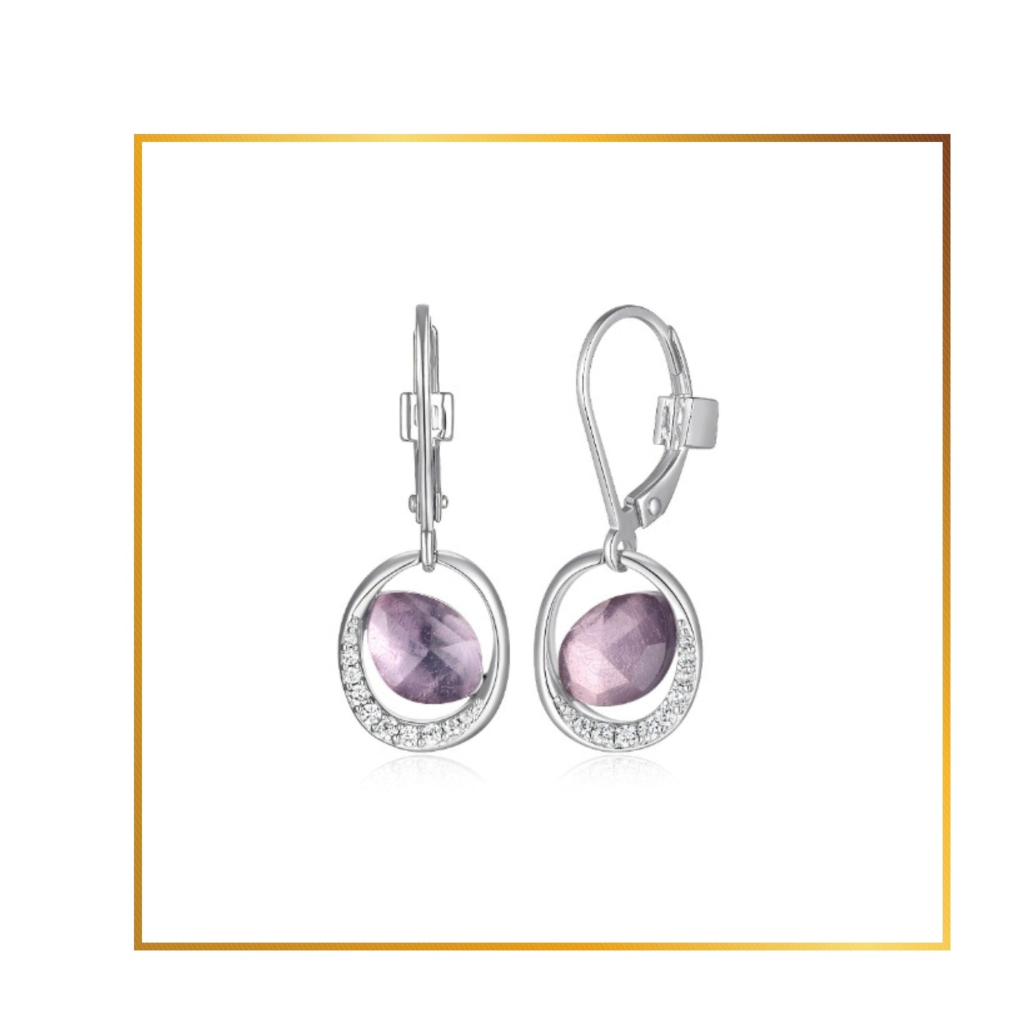 Boucle d'oreille Elle Améthyste