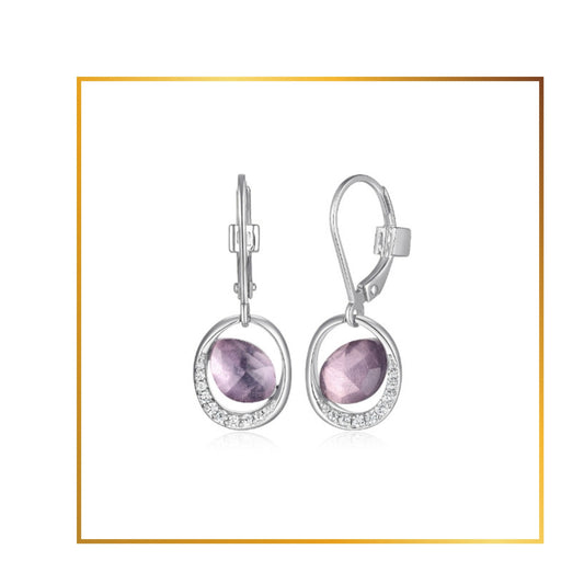 Boucle d'oreille Elle Améthyste