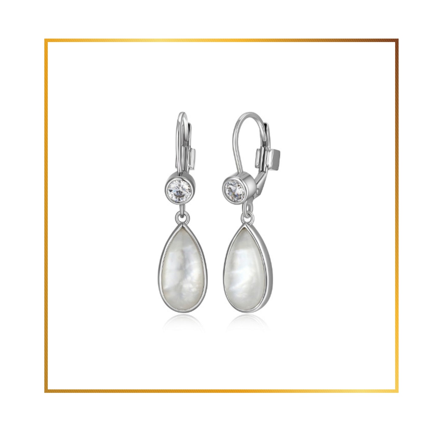 Boucle d'oreille Elle pendante nacre de perle