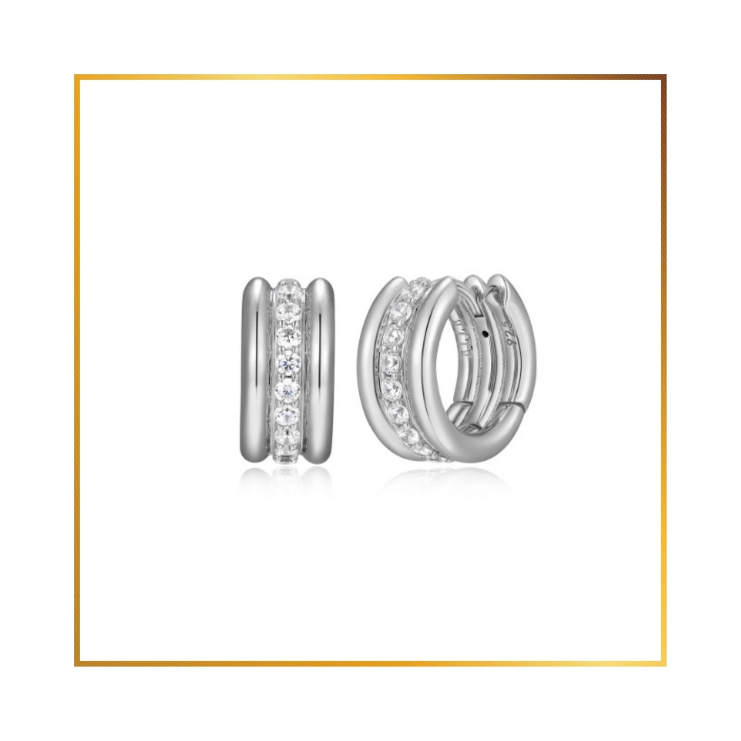 Boucle d'oreille Elle huggies cubics 13mm