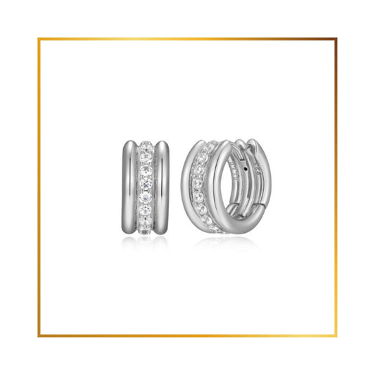 Boucle d'oreille Elle huggies cubics 13mm