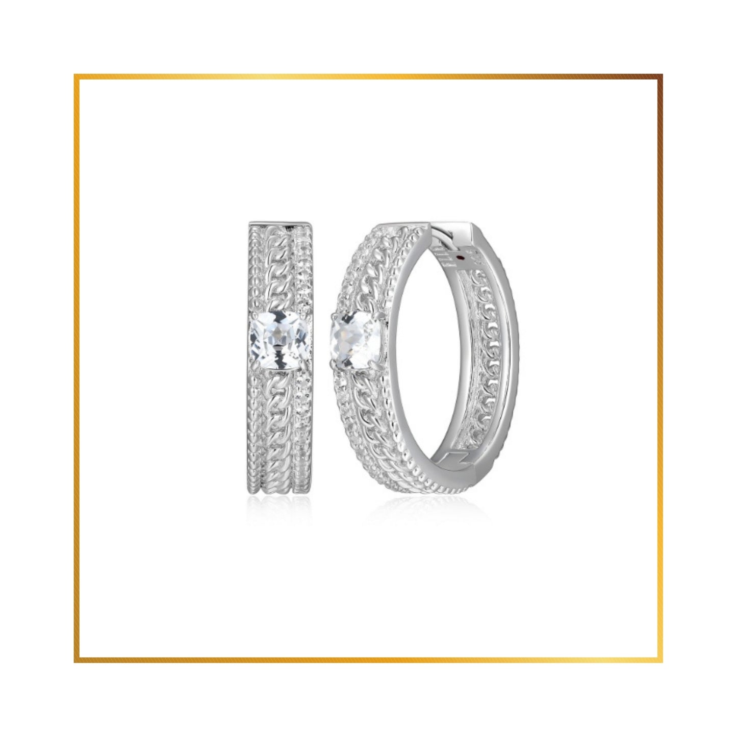 Boucle d'oreille Elle Huggies cubics