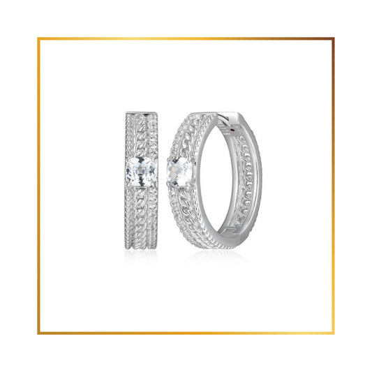Boucle d'oreille Elle Huggies cubics