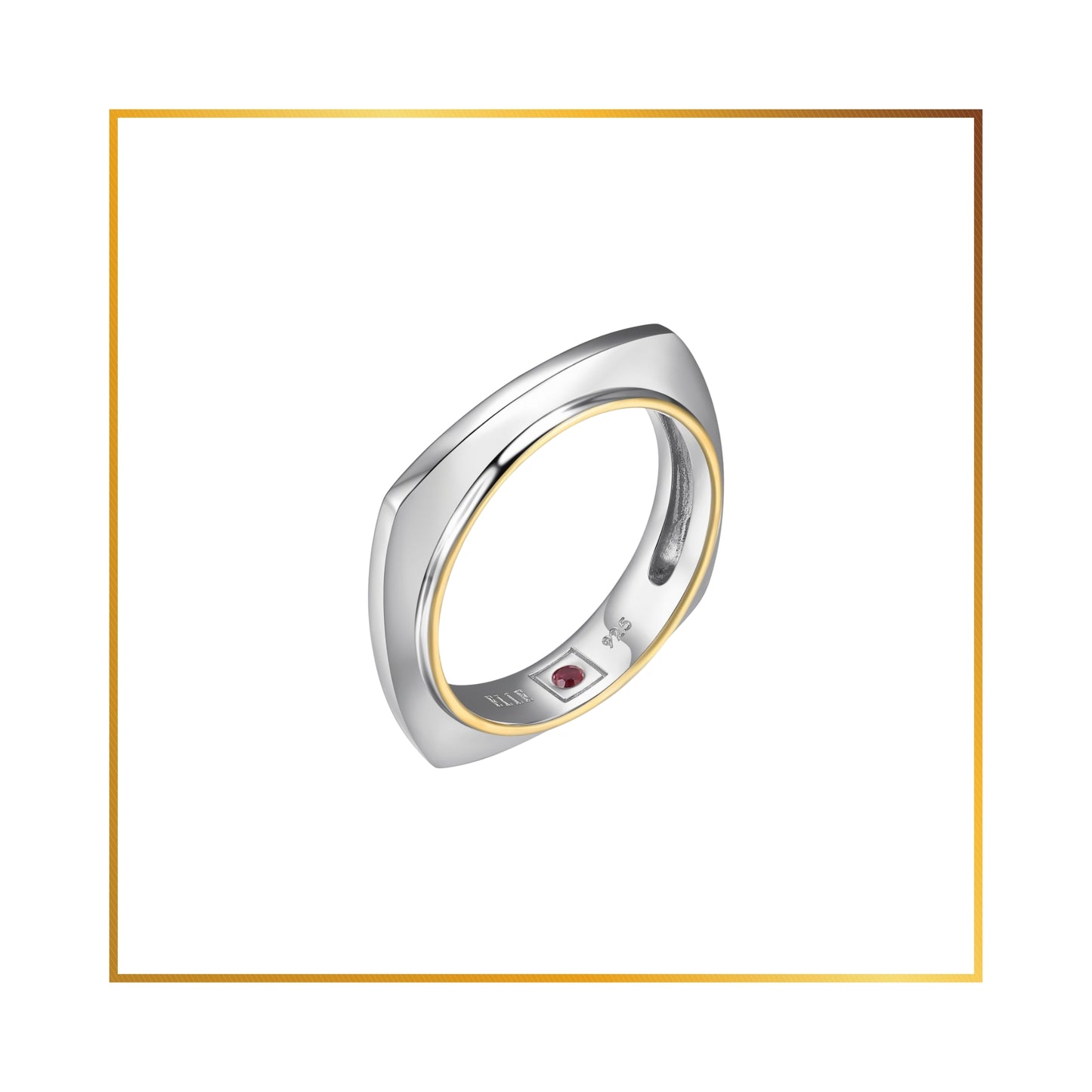 Bague Jonc Elle Carré