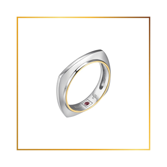Bague Jonc Elle Carré
