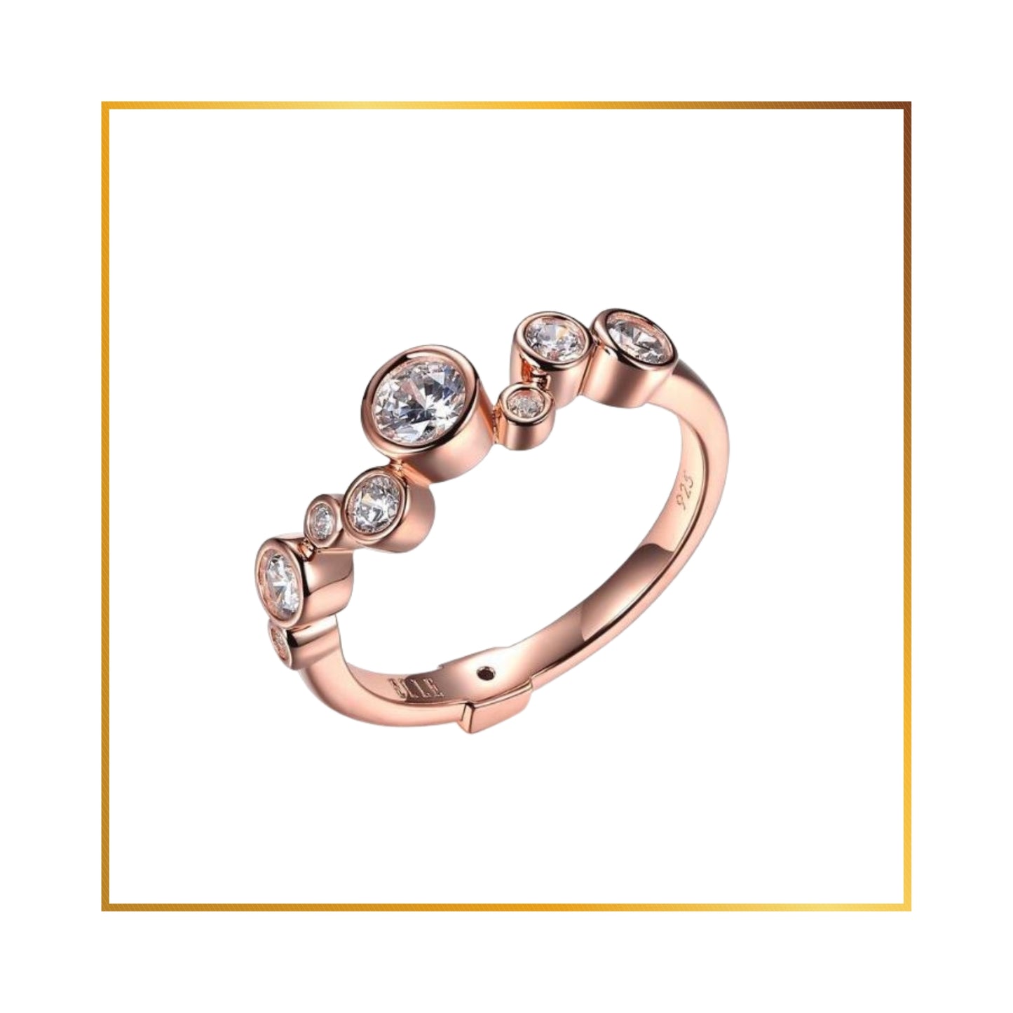 Bague Elle Cubics rose gold
