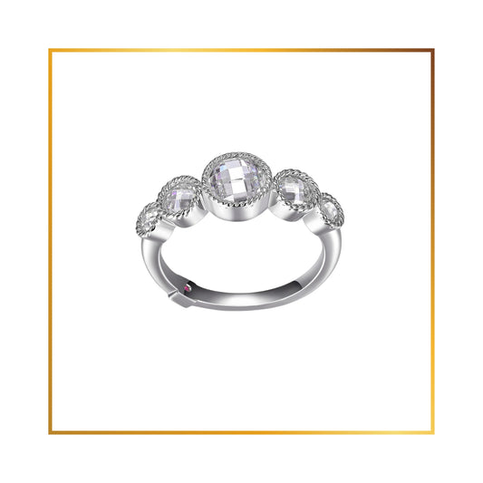 Bague Elle Cubics Facettés