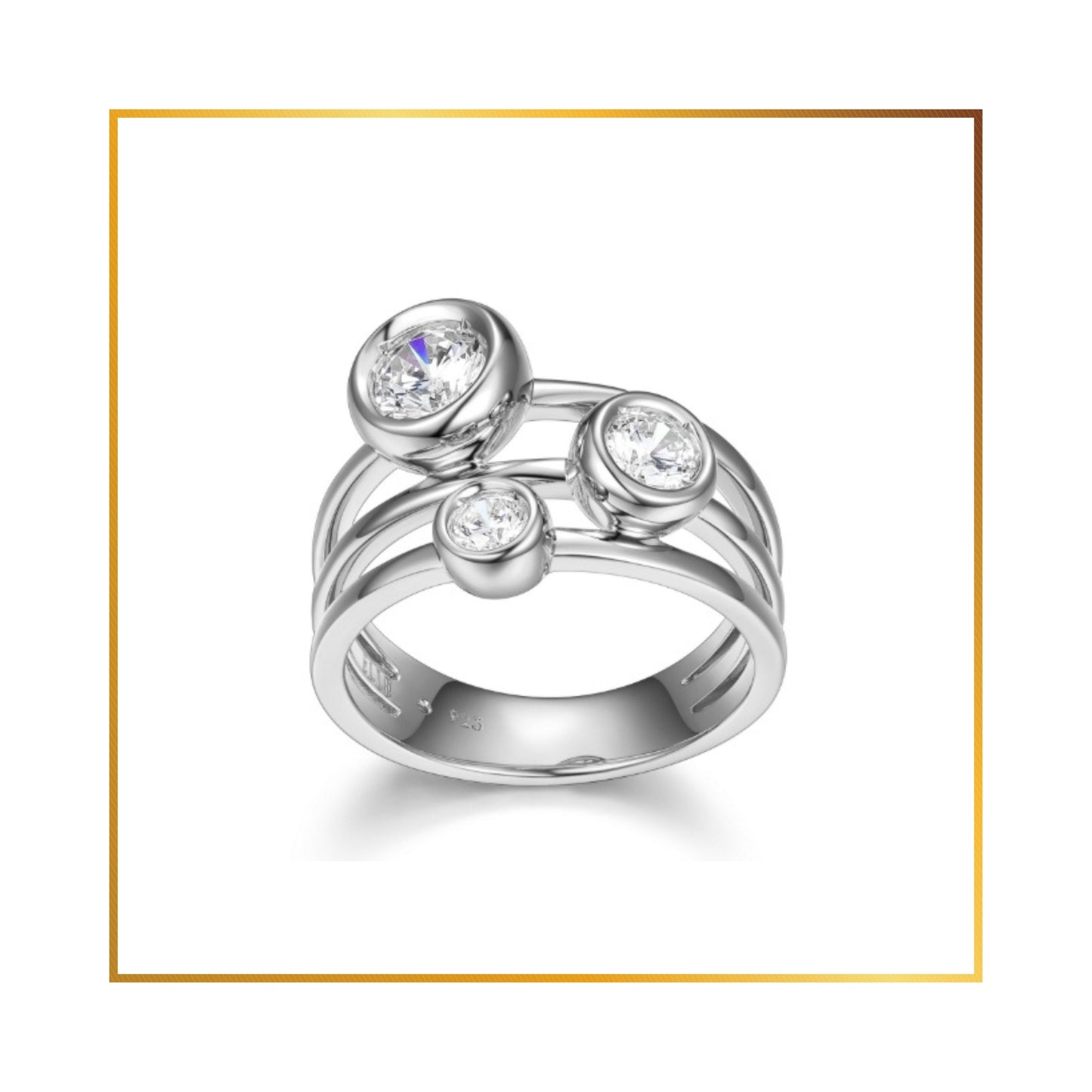 Bague Elle cubics