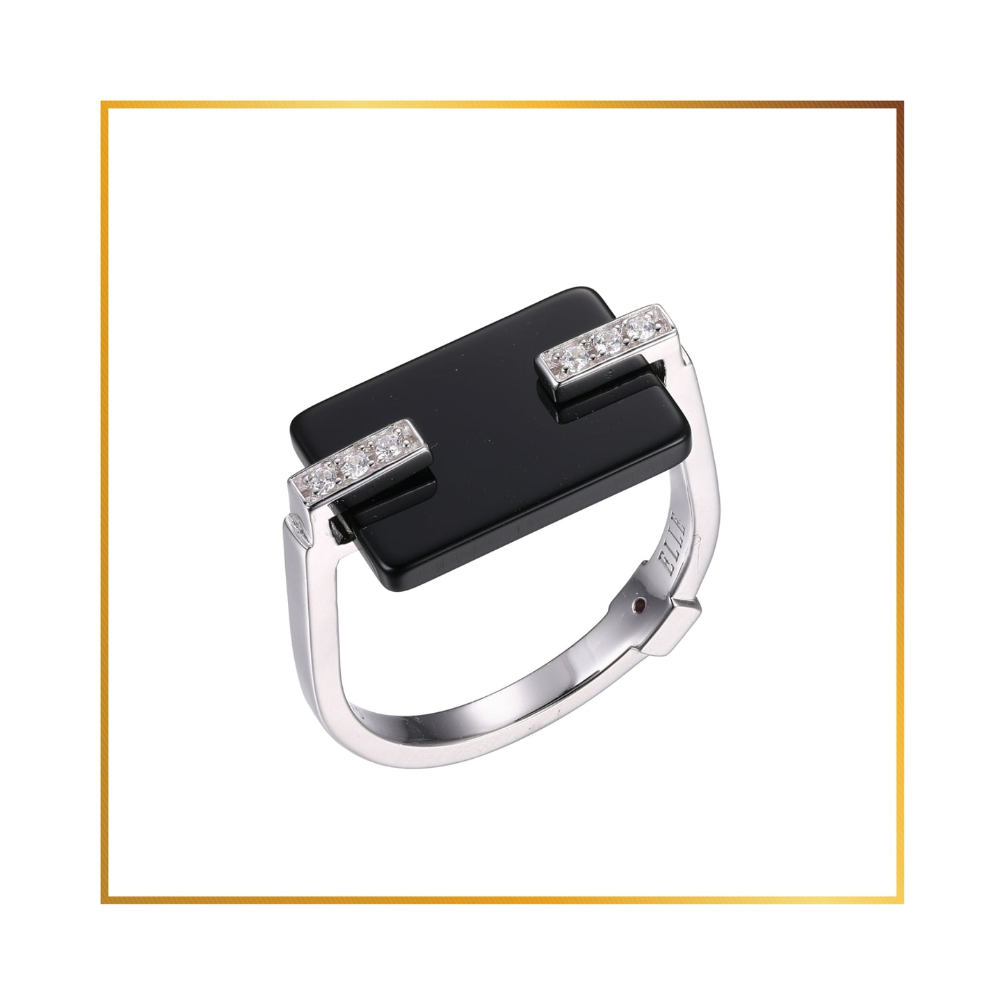Bague Elle onyx