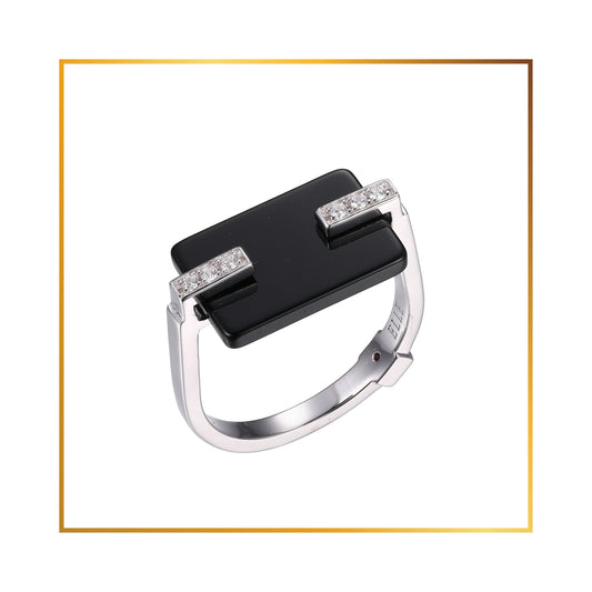 Bague Elle onyx