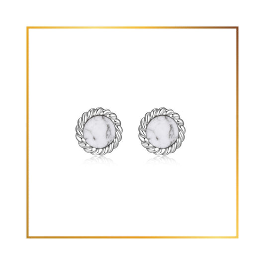 Boucle d'oreille Elle Howlite